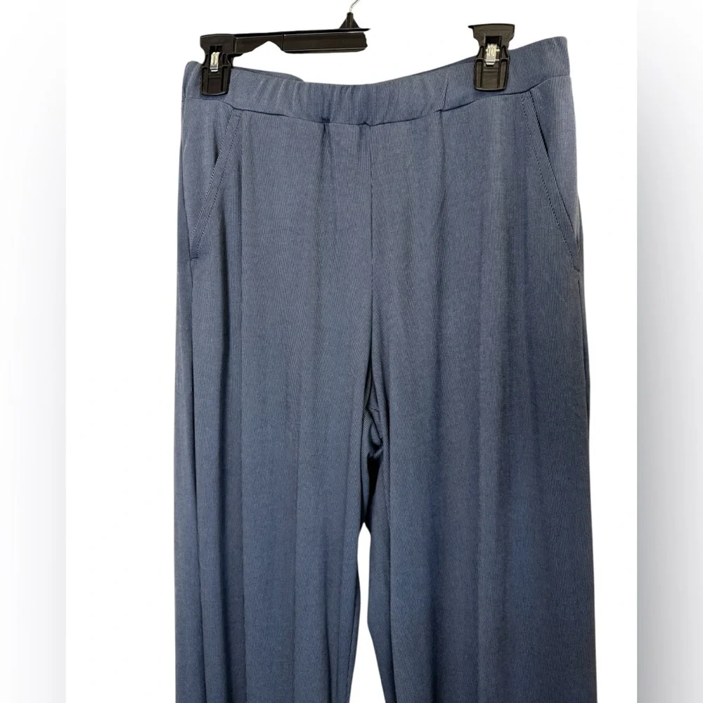 Alembika Essential Ribbed Cotton Lounge Pant in Blue Mist Sz L - Picture 3 of 11